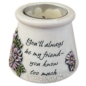 Vintage 2004 Friends Forever Tea Light Candle Holder